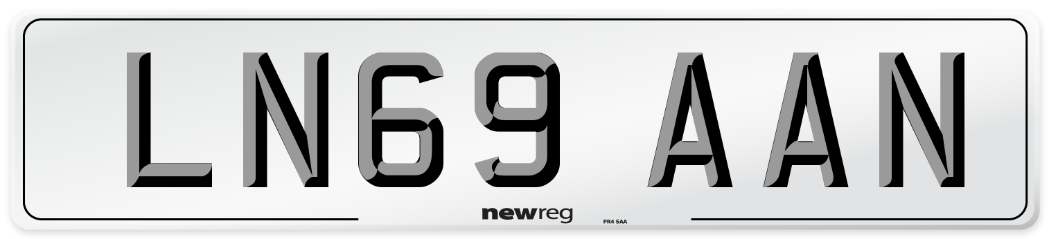 LN69 AAN Number Plate from New Reg